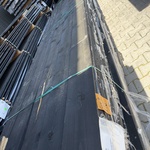 Ca. 88x Grenen planken zwart gecoat, 22x200mm, lengte 480cm